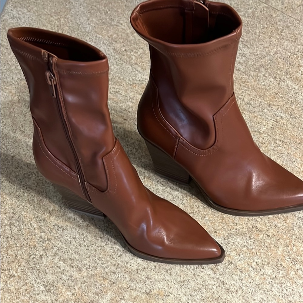Brown Leather Ankle Boots